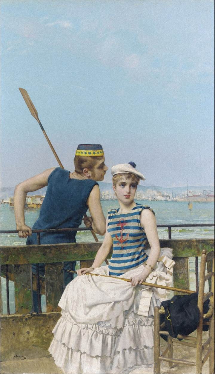 At The Regatta by Vittorio Matteo Corcos, 1884